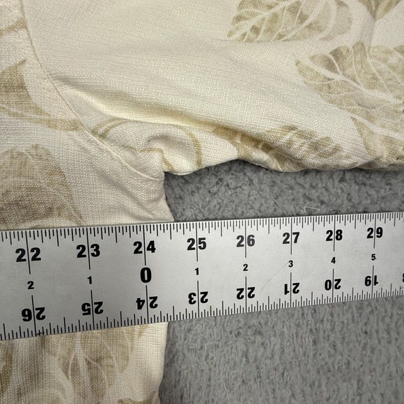 Tommy Bahama Mens Silk Island Floral Short Sleeve Button Up Shirt XL Cream Tan - Picture 7 of 10